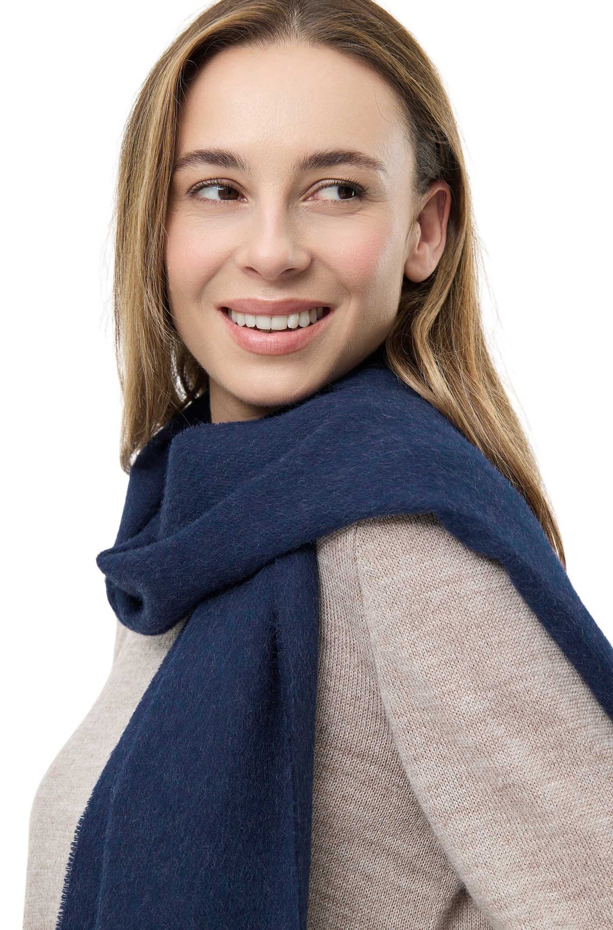 Alpaka Schal Uni aus 100% Alpaka