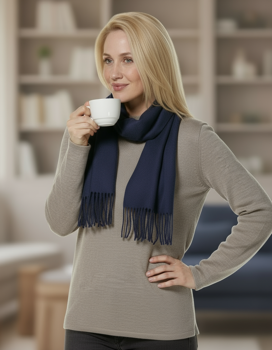 Alpaka Schal Uni aus 100% Alpaka - 17 Farben