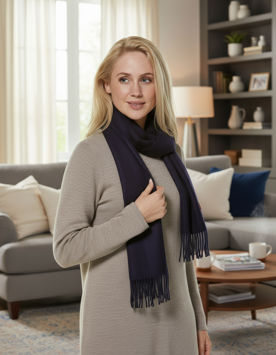 Alpaka Schal Uni aus 100% Alpaka - 17 Farben