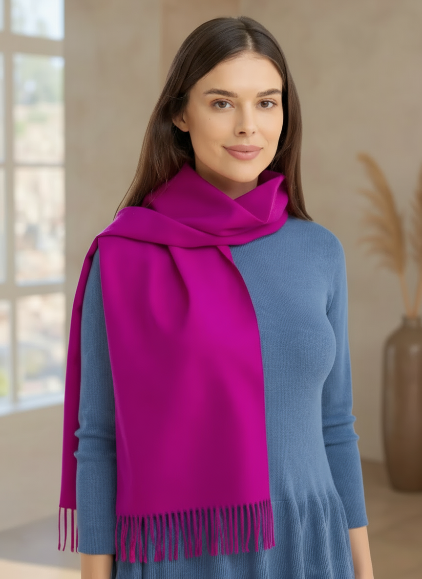 Alpaka Schal Uni aus 100% Alpaka - 17 Farben