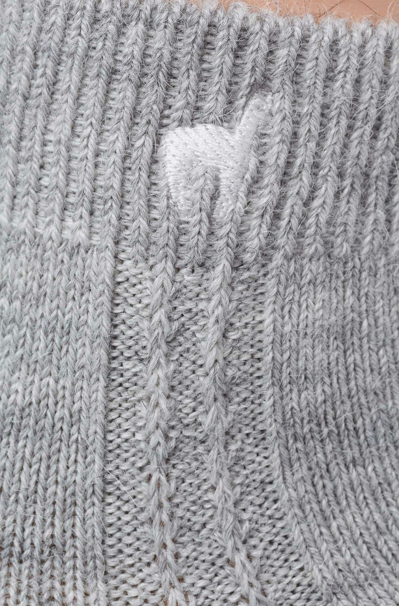 Alpaka WOHLFÜHLSOCKEN mit Aloe Vera - 52% Alpaka - grau