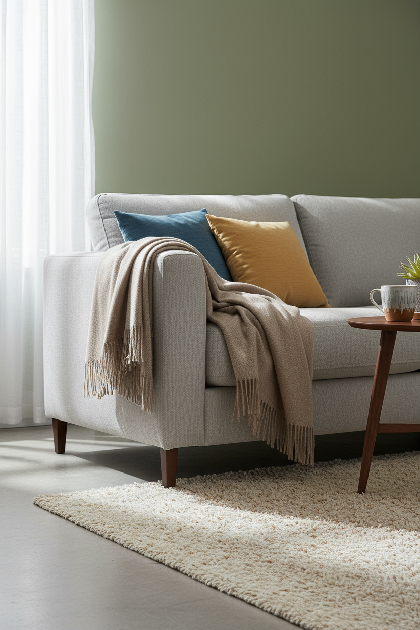 Alpaka Tagesdecke UNI - 100% Alpaka - 5 Farben