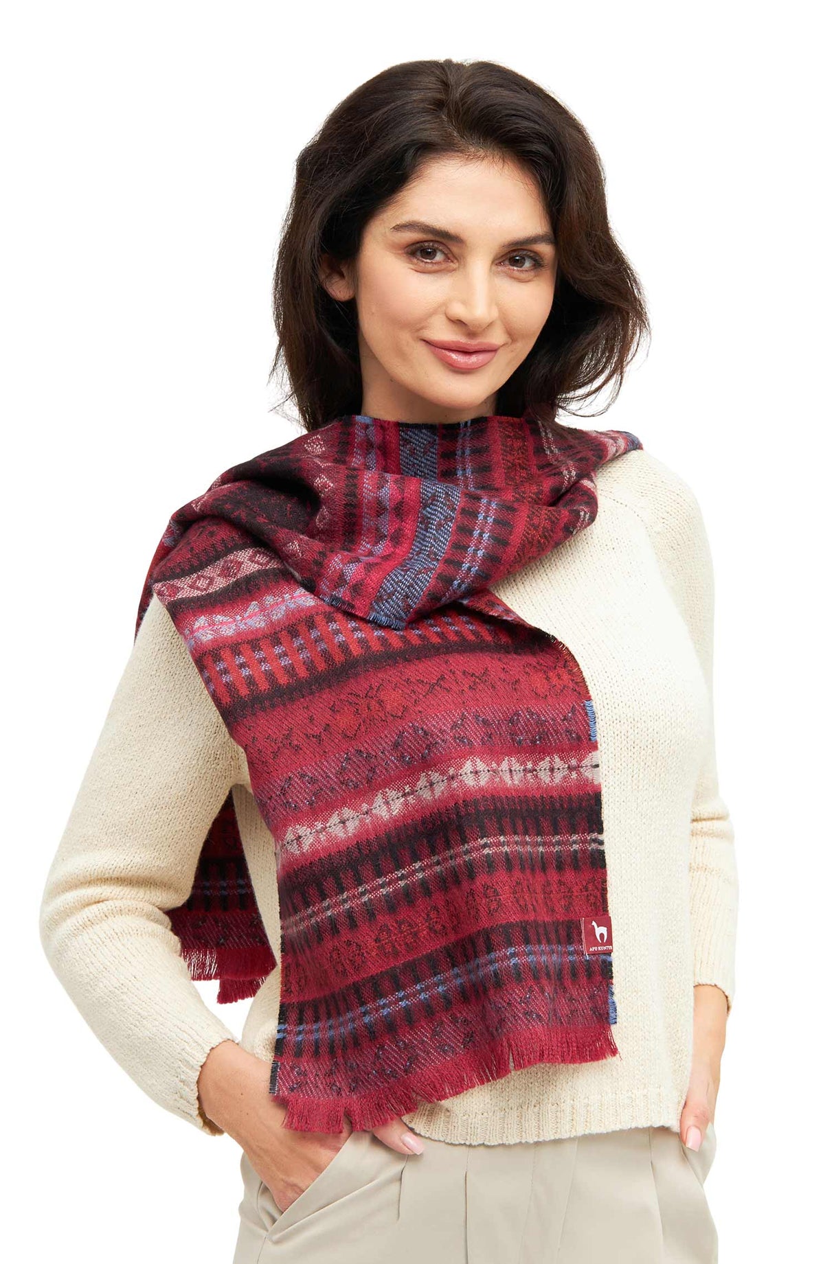 Webschal PUKA aus 100% Alpaka