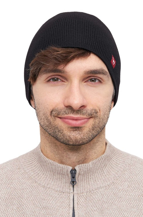 Alpaka WENDEMÜTZE - 100% Alpaka schwarz grau