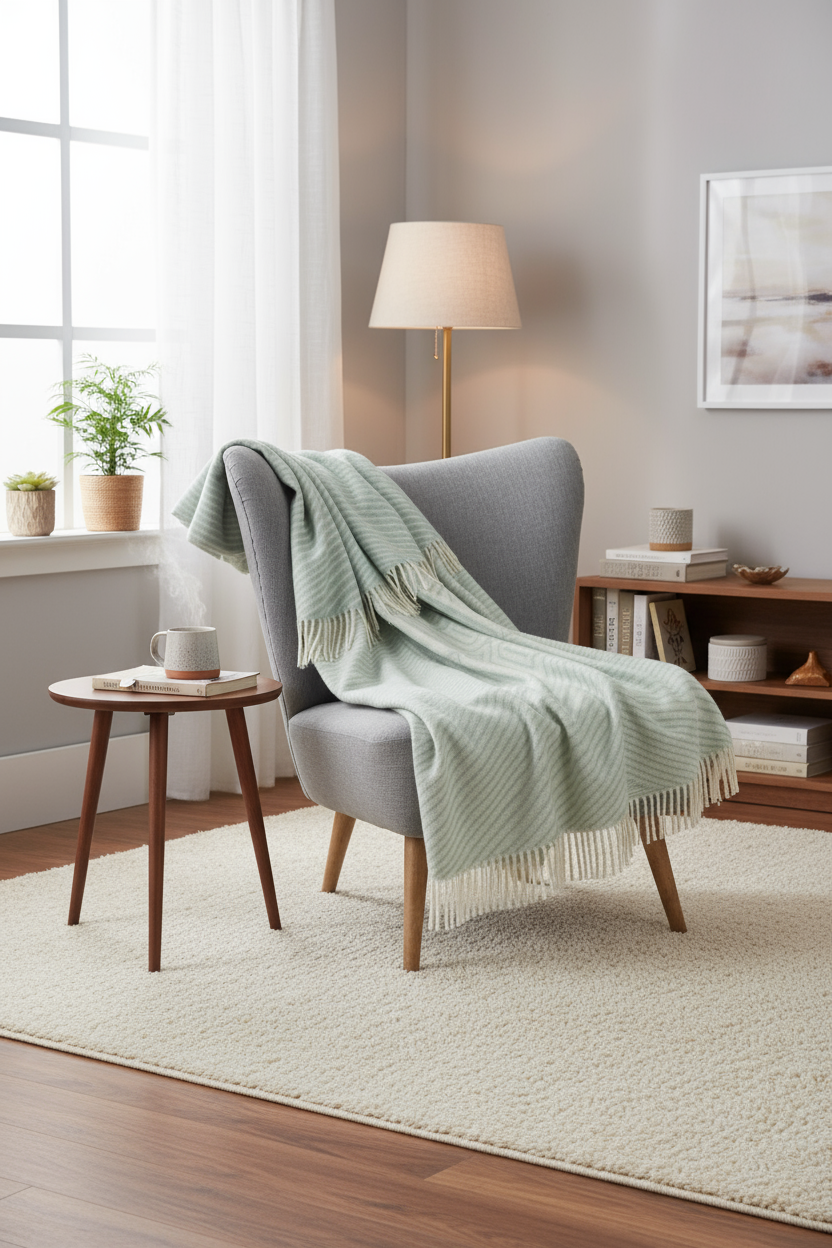 Kuscheldecke ENCASA aus 100% Alpaka