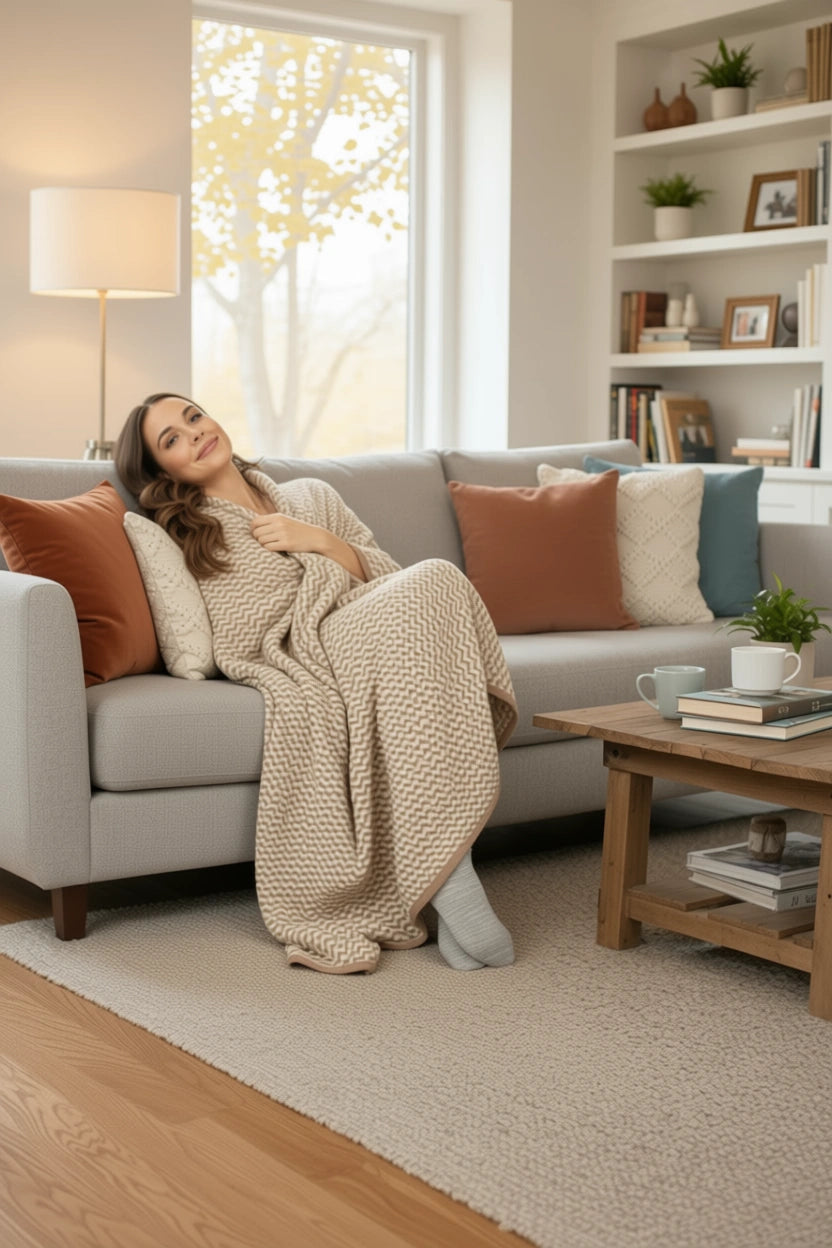 Wolldecke PURA NATURA 100% Alpaka ungefärbt - extragroß 200x147 cm