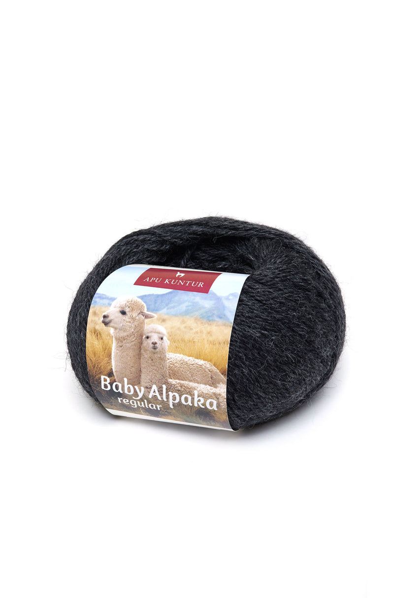 Alpaka Wolle PURE (Regular) 50g - 100% Alpaka anthrazit
