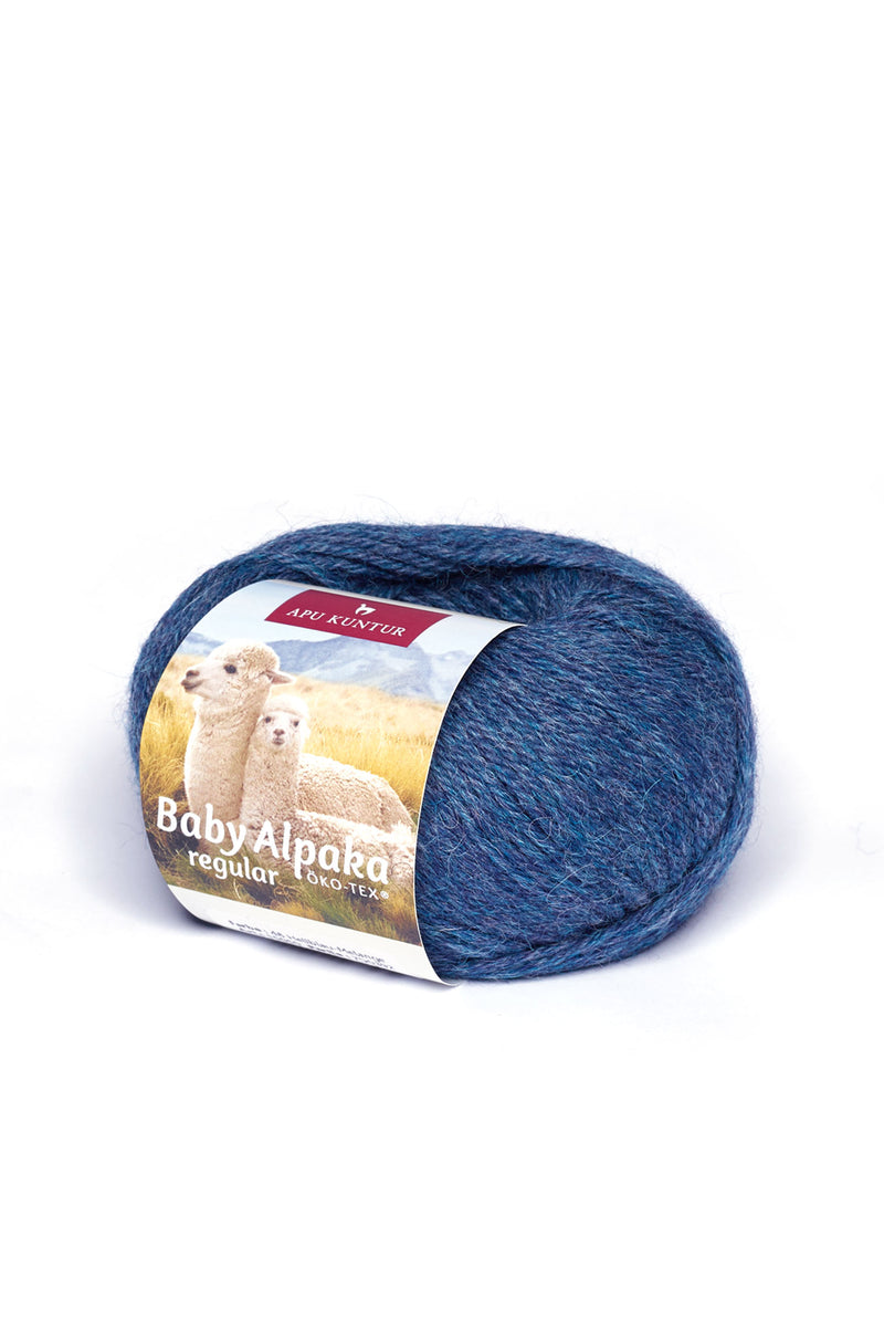 Alpaka Wolle PURE (Regular) 50g - 100% Alpaka hellblau melange