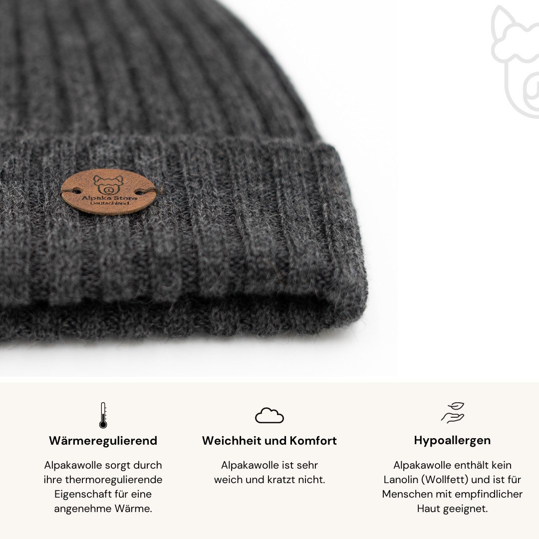 Alpaka Premium Mütze CHANNEL - 100% Alpaka
