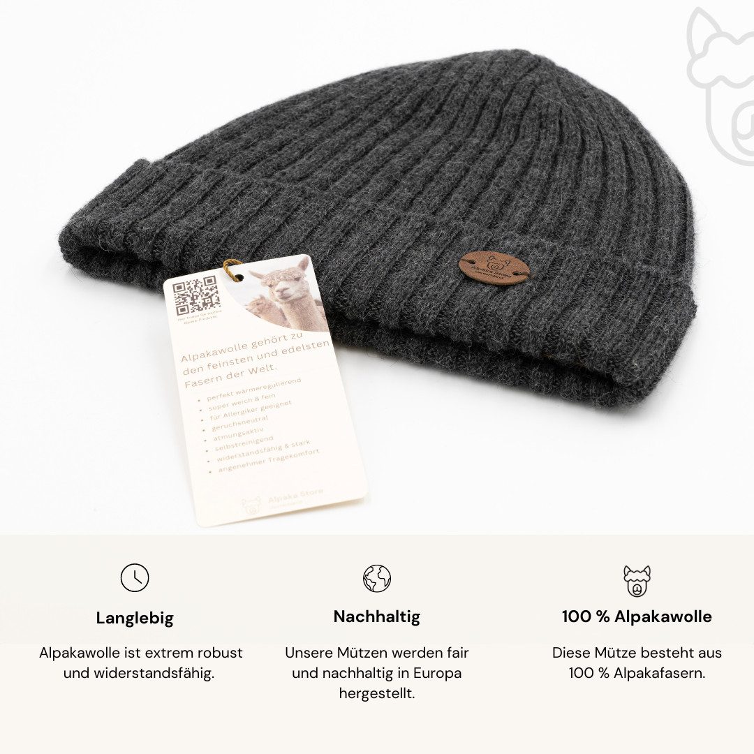 Alpaka Premium Mütze CHANNEL - 100% Alpaka