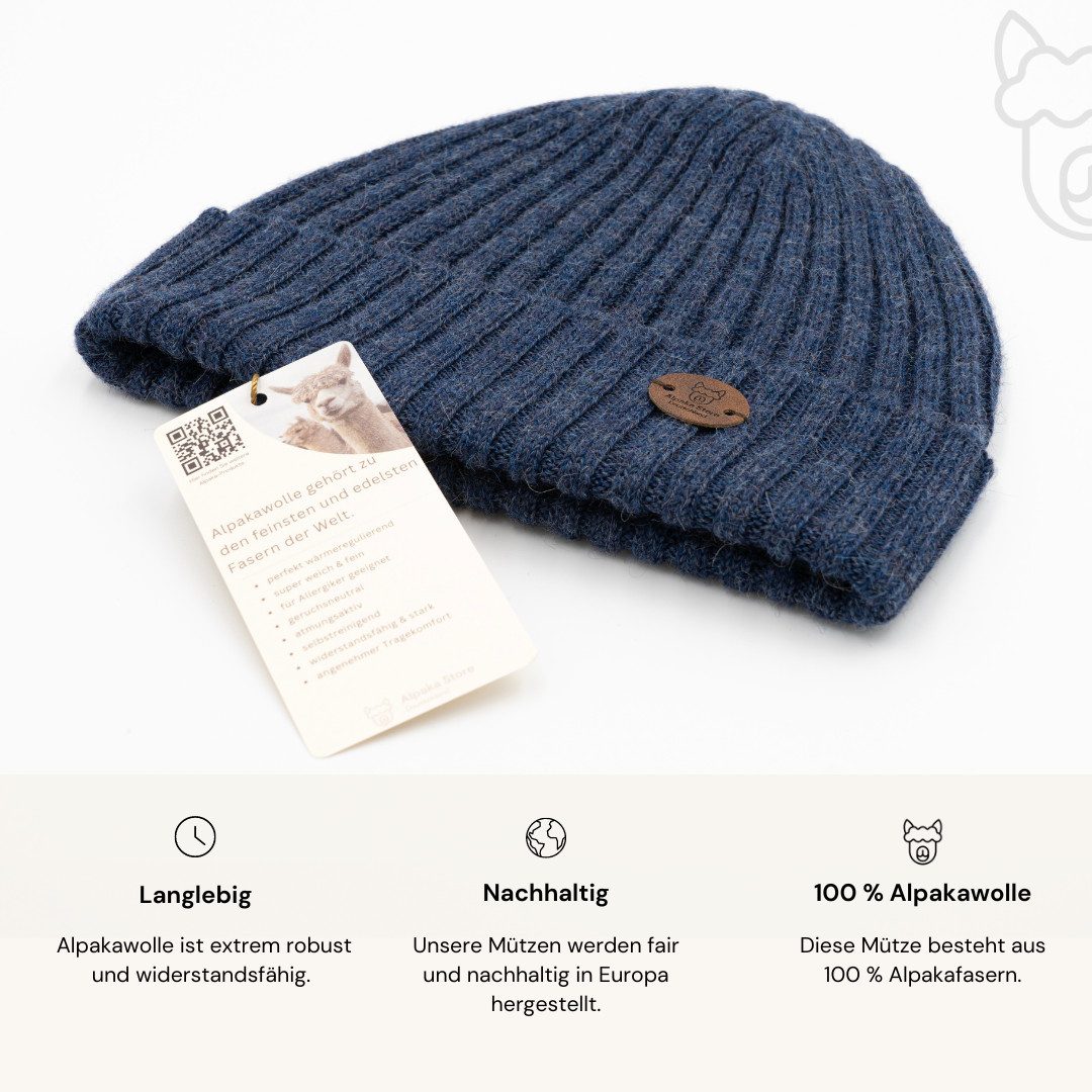 Alpaka Premium Mütze CHANNEL - 100% Alpaka