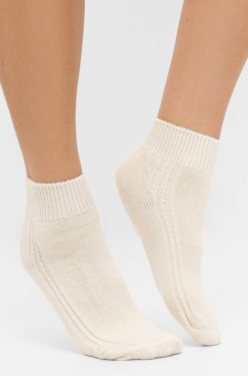 Alpaka WOHLFÜHLSOCKEN mit Aloe Vera - 52% Alpaka - creme