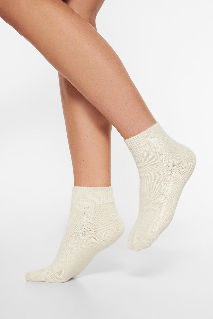 Alpaka WOHLFÜHLSOCKEN mit Aloe Vera - 52% Alpaka - creme