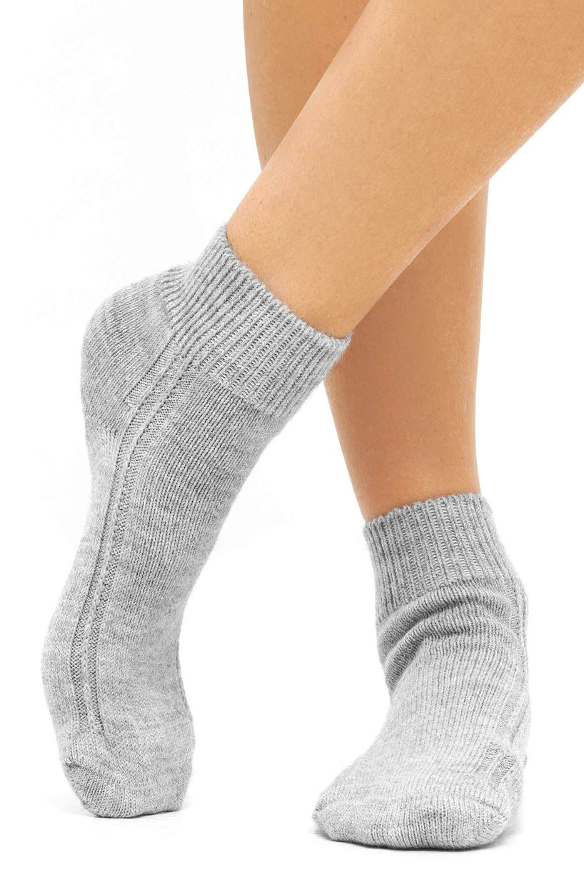 Alpaka WOHLFÜHLSOCKEN mit Aloe Vera - 52% Alpaka - grau