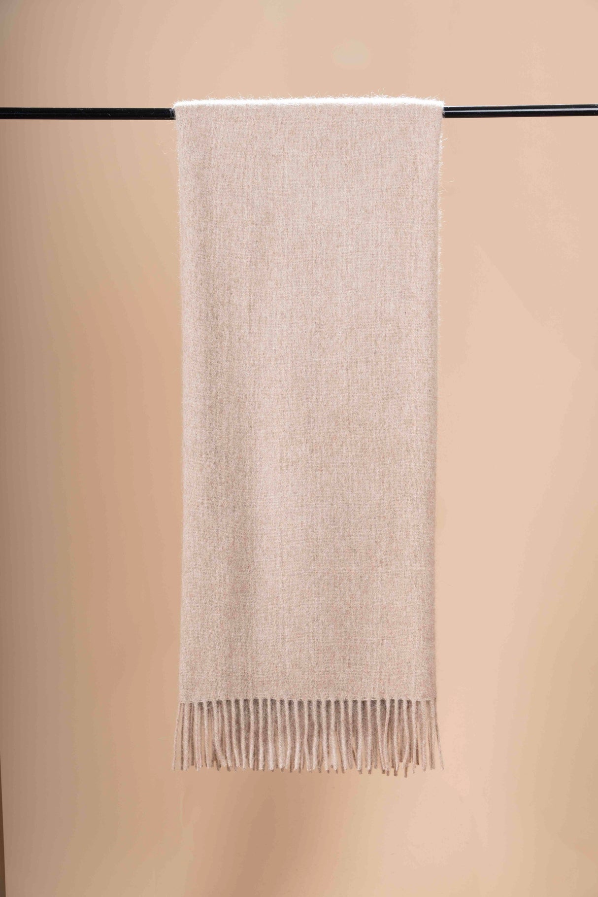 Nachhaltige Upcycling Wolldecke mit 50% Alpaka