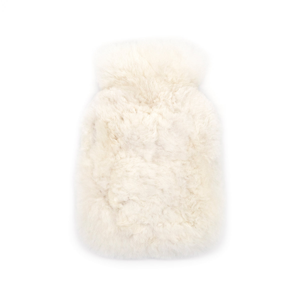 Alpaka Wärmflasche PREMIUM - weiß - 100% Alpaka Fell