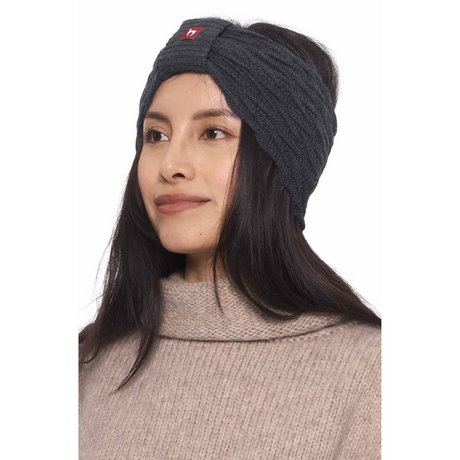 Alpaka Stirnband BIESEN - 100% Alpaka anthrazit one-size