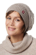 Alpaka Basken-Mütze BIESEN - 100% Alpaka sand one-size