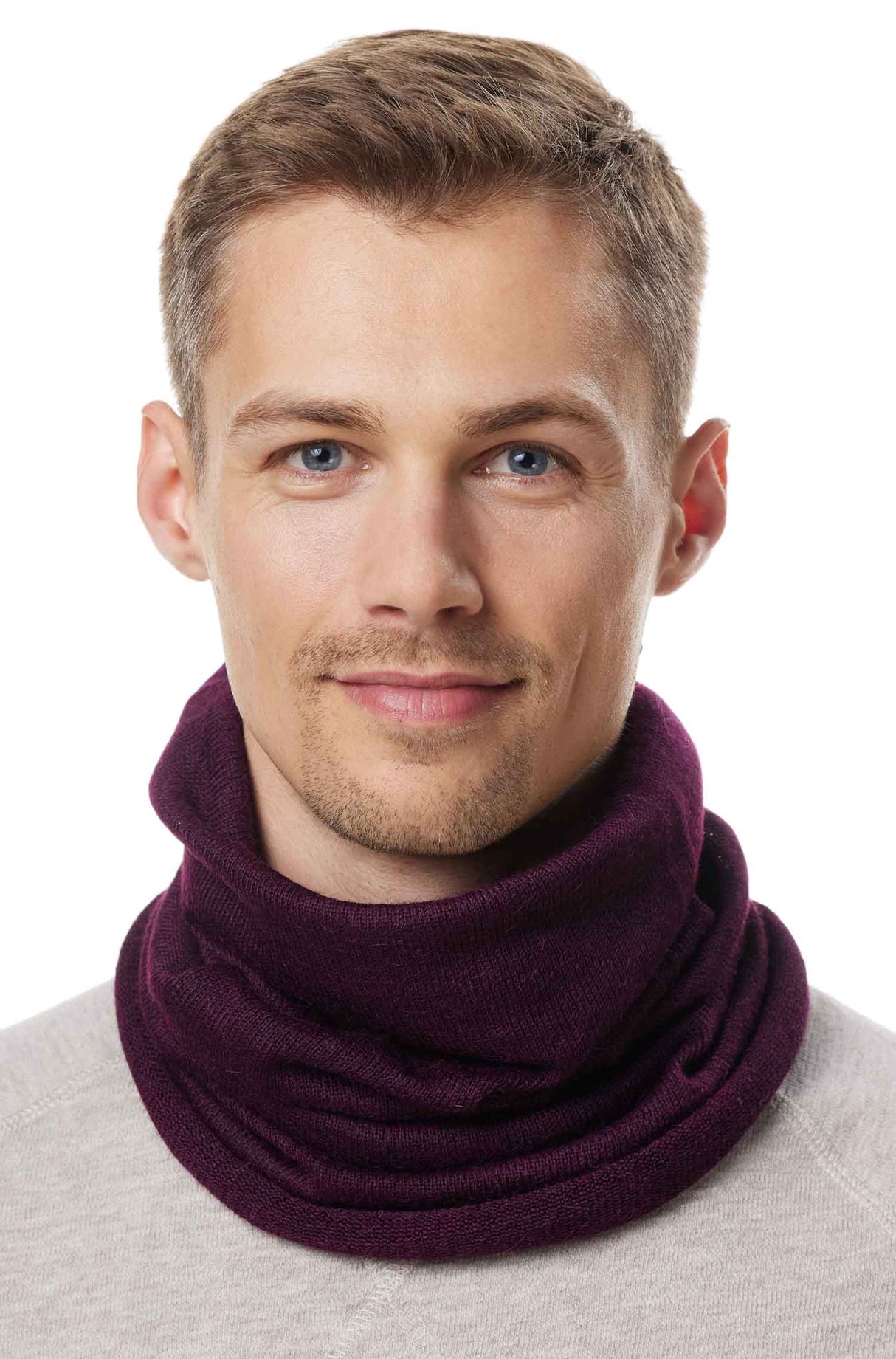 Schal BERG-LOOP - 100% Alpaka violett one-size