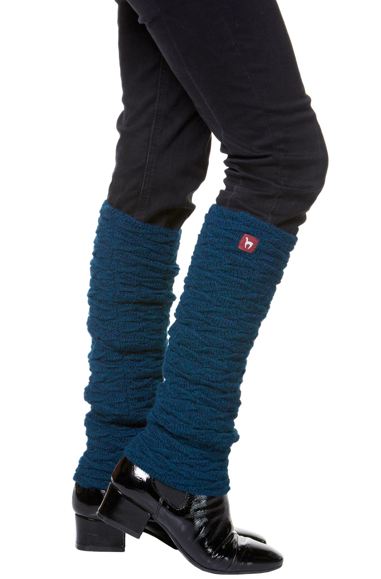 Alpaka Beinstulpen BIESEN - 100% Alpaka petrol one-size