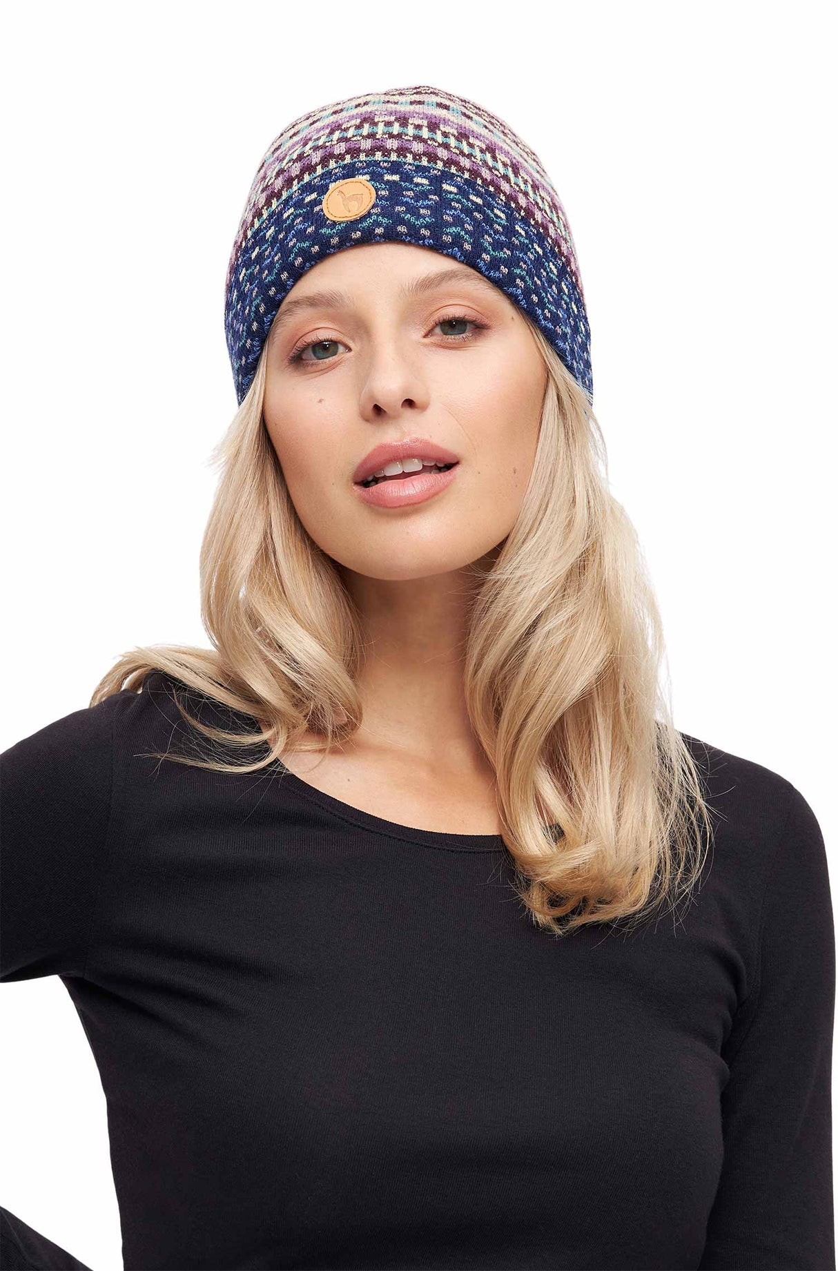 Alpaka Bommel-Mütze DILAYA - 100% Alpaka