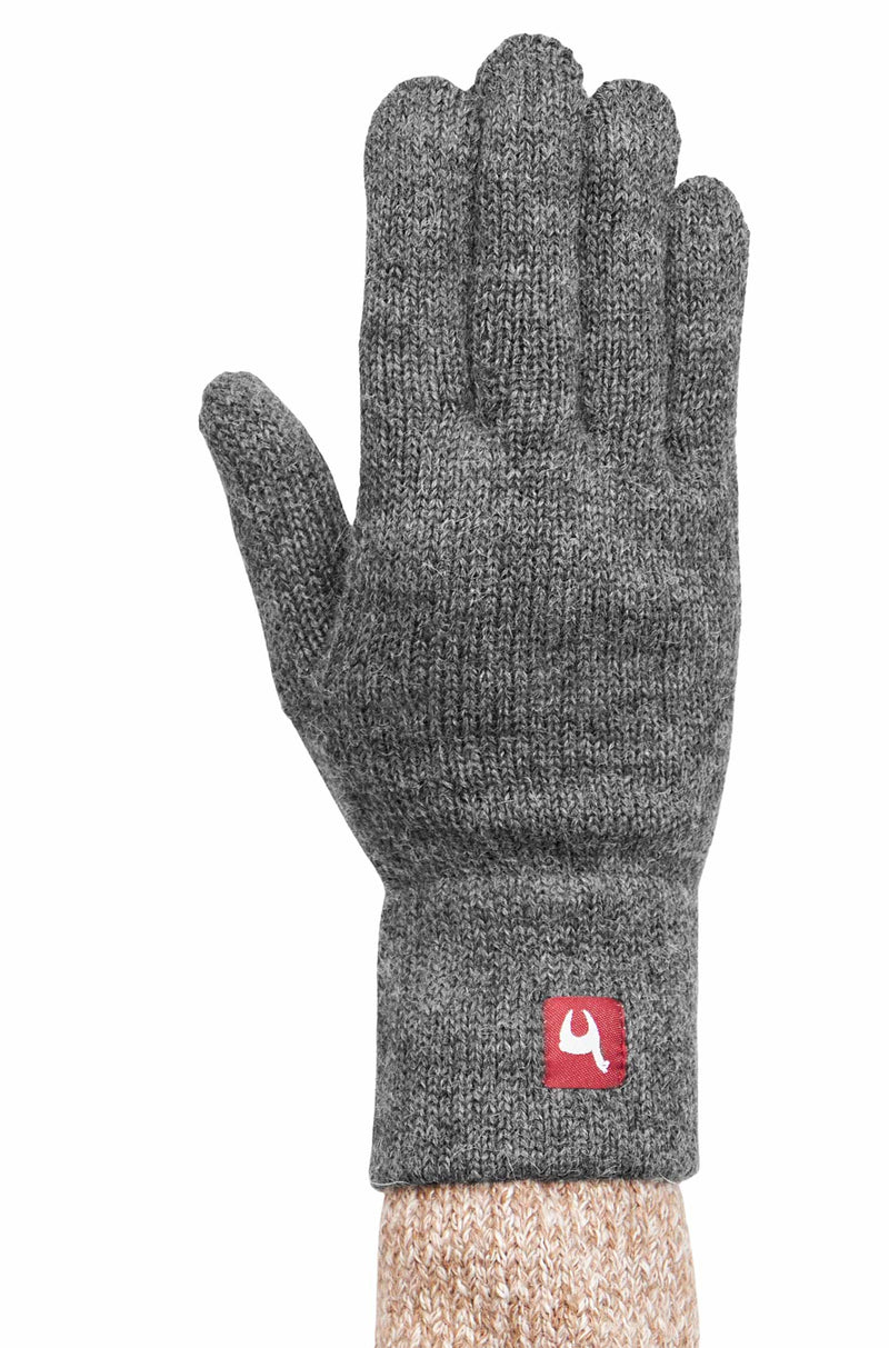 Alpaka Fingerhandschuhe UNI - 100% Alpaka grau
