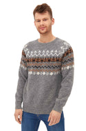 Herren Pullover NATURA aus 100% Alpaka ungefärbt anthrazit