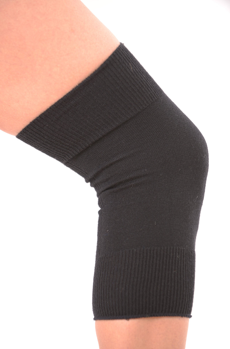 Alpaka Knie- und Ellenbogen-Gelenkwärmer - 95% Alpaka schwarz one-size