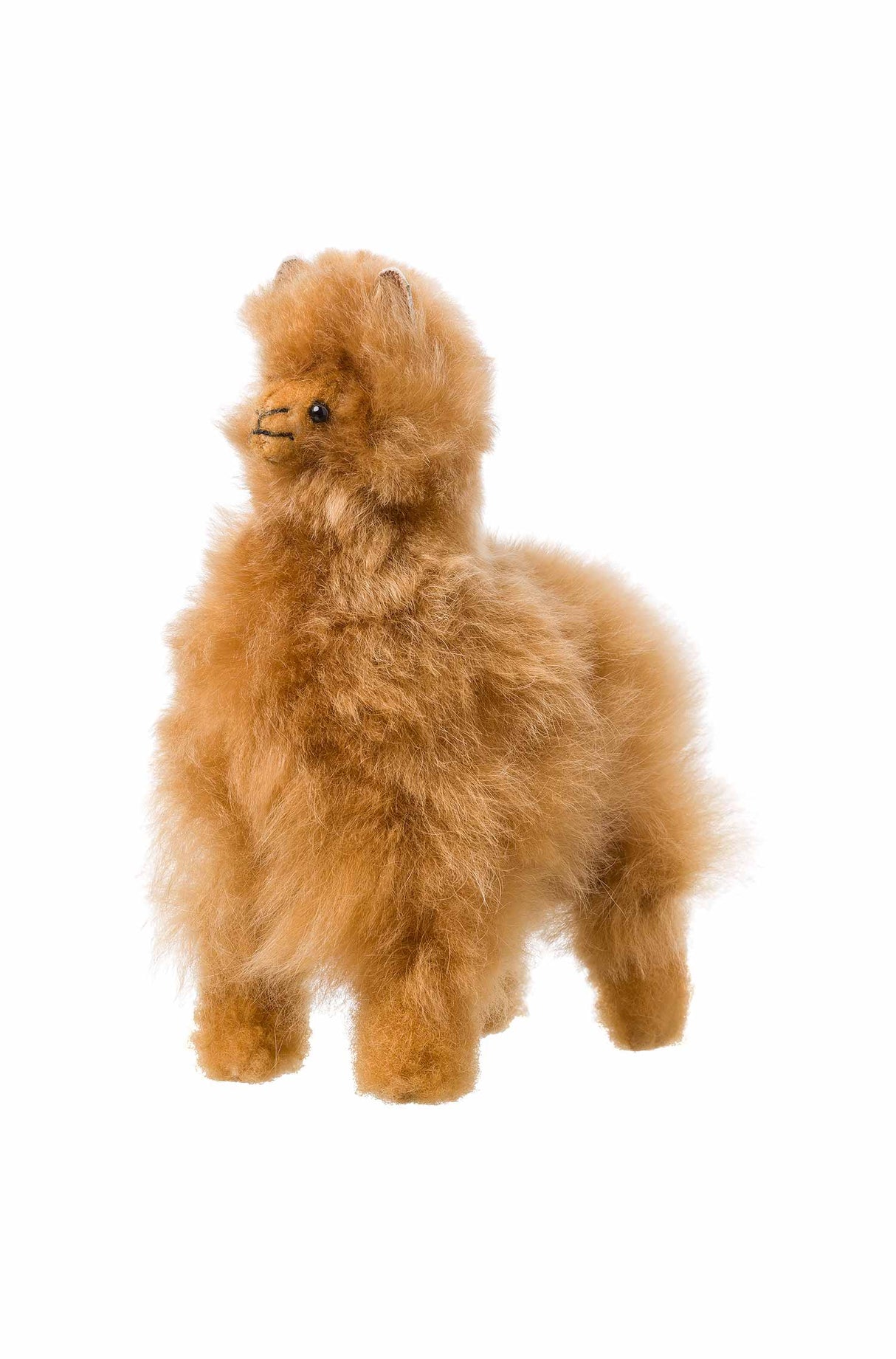 KUSCHELIGES FELLTIER (15cm) aus 100% Alpaka braun 15 cm