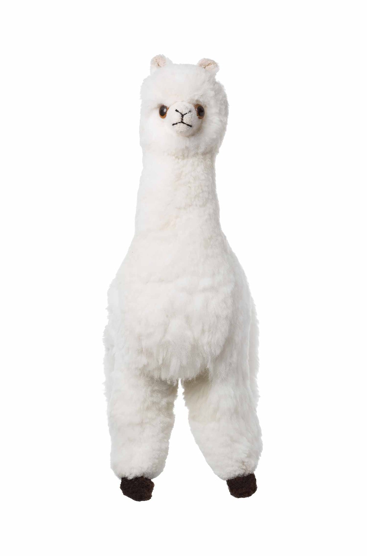 KUSCHELIGES FELLTIER (70cm) aus 100% Alpaka Fell weiss 70 cm