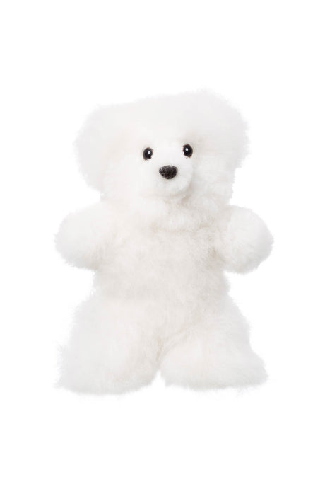 Kuscheltier TEDDY (15cm) aus Alpaka Fell weiss 15 cm