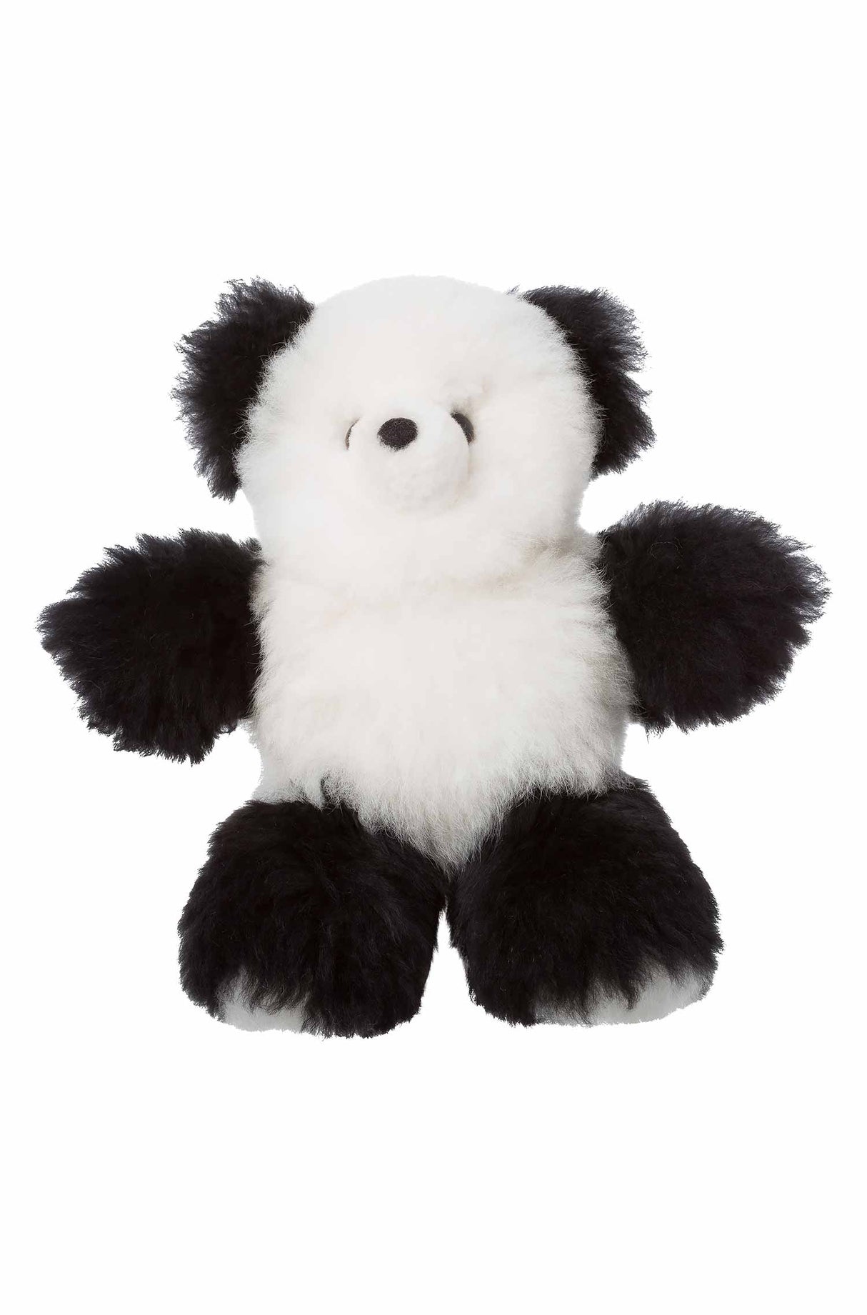 Kuscheltier TEDDY (30cm) aus Alpaka Fell schwarz weiss 30 cm
