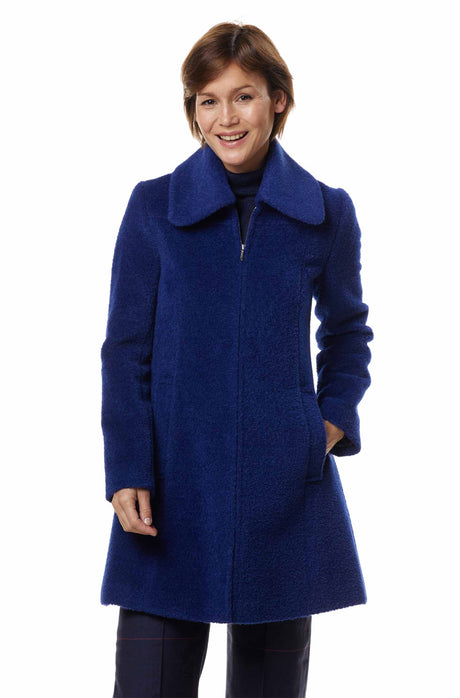 Wintermantel FLURINA mit 40% Alpaka königsblau