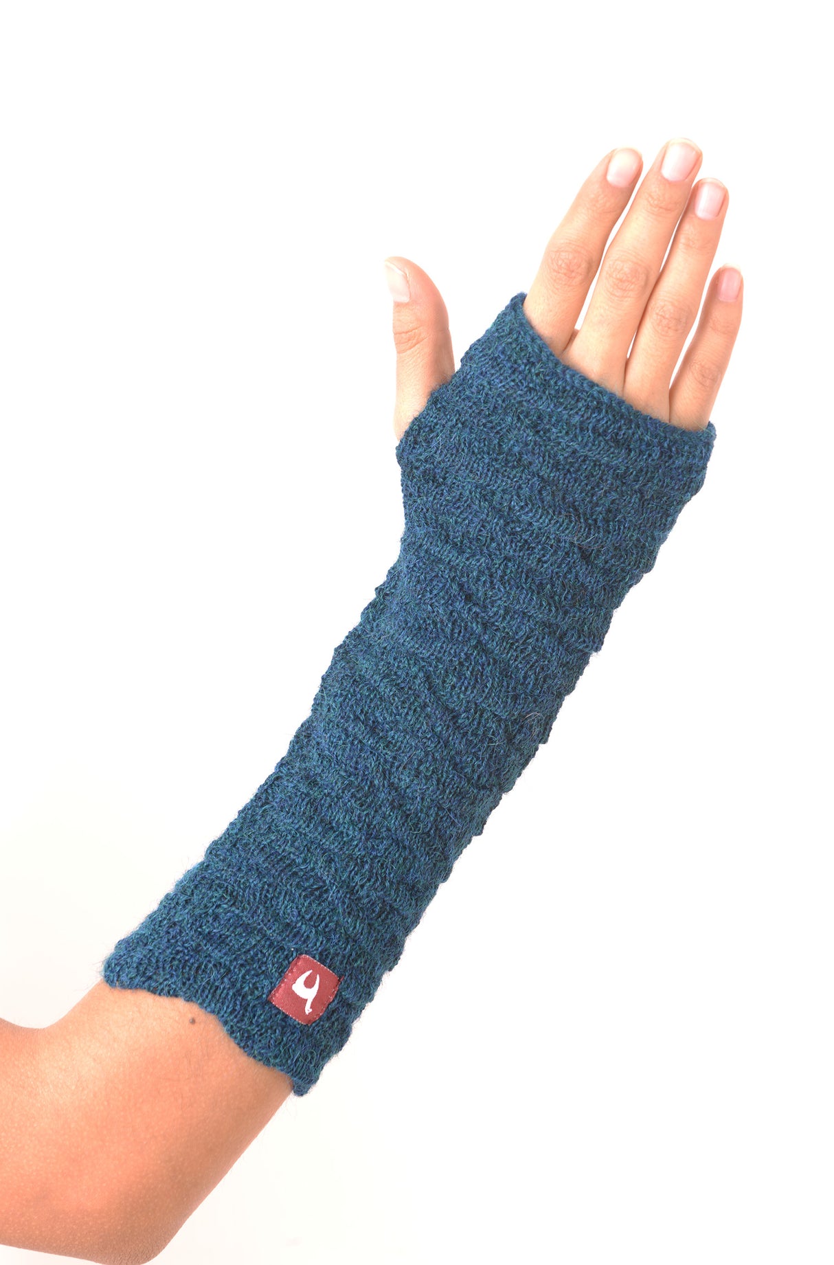 Pulswärmer BIESEN - 100% Alpaka petrol one-size