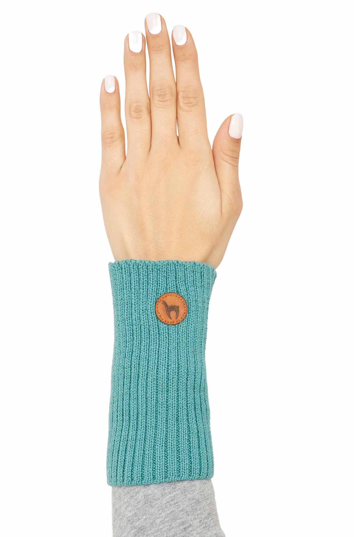 Pulswärmer RIPP - 100% Alpaka - Rippenstrick mint one-size von Apu Kuntur