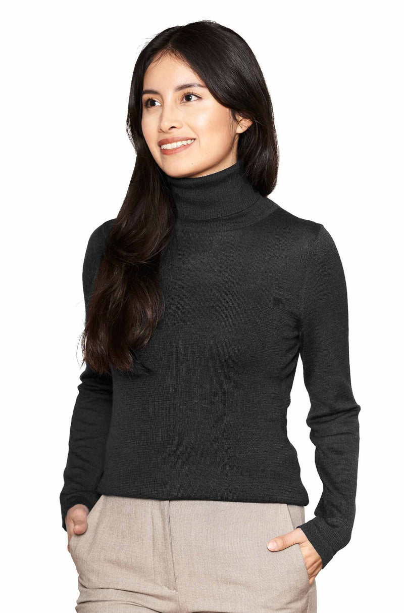 Alpaka Pullover MADAI - 70% Alpaka & 30% Seide schwarz