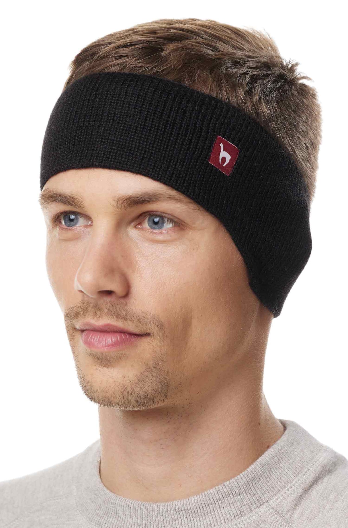 Alpaka Stirnband UNI mit Ohrenklappen - 100% Alpaka