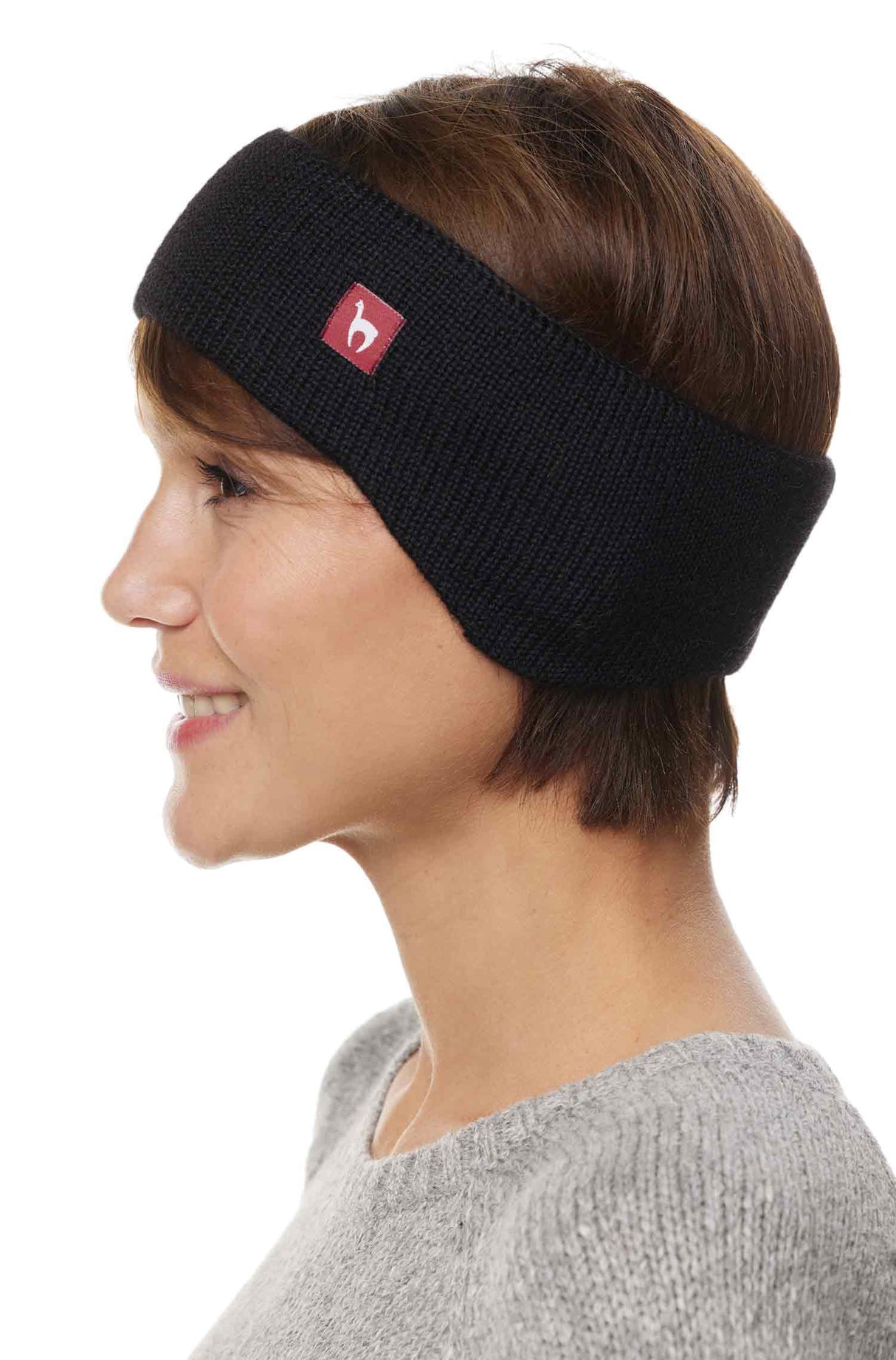 Alpaka Stirnband UNI mit Ohrenklappen - 100% Alpaka