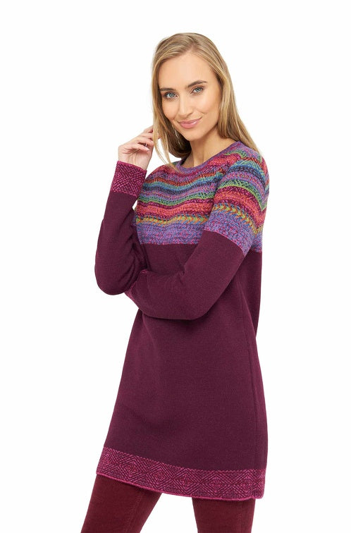 Alpaka Pullover HALEY - 100% Alpaka kuychi berry