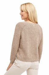 Rundhals Pullover ELLA aus 68% Alpaka ungefärbt und 32% Bio Baumwolle von Apu Kuntur