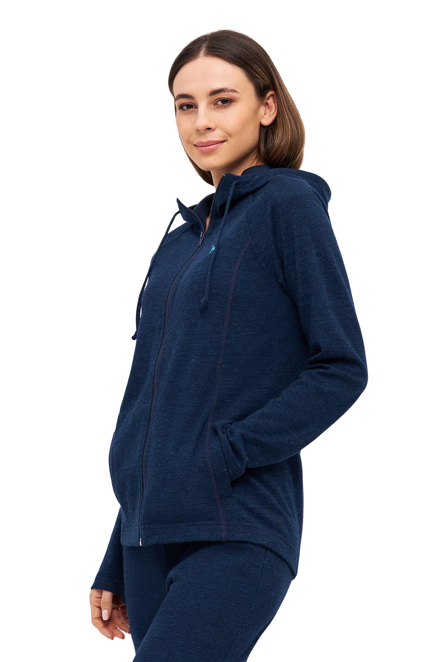 Alpaka Thermo Lounge-Hoodie ANDEN ACTIVE Damen - 60% Premium Alpaka