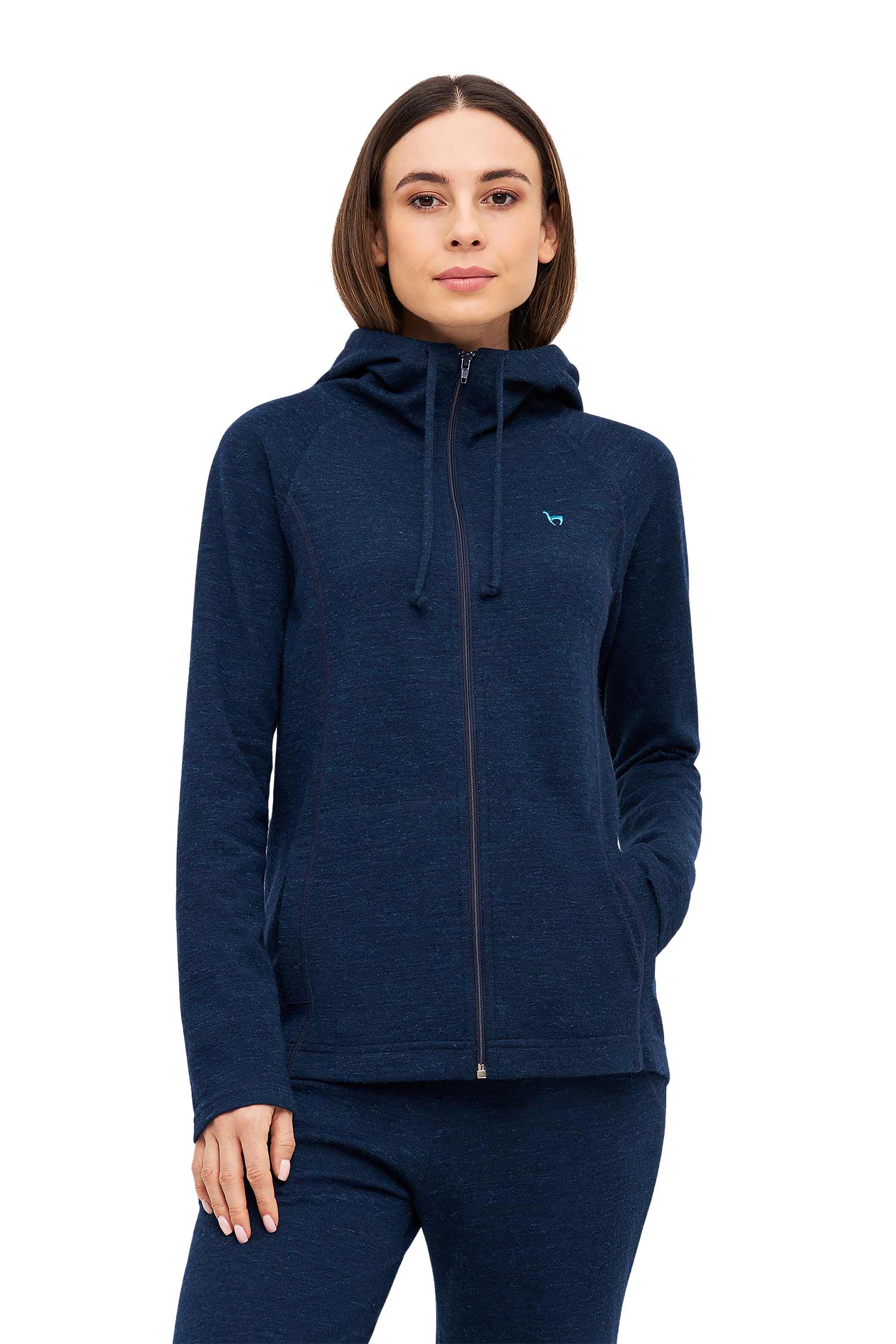Alpaka Thermo Lounge-Hoodie ANDEN ACTIVE Damen - 60% Premium Alpaka