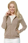 Kapuzen HOODY mit 10% Royal Alpaka sand