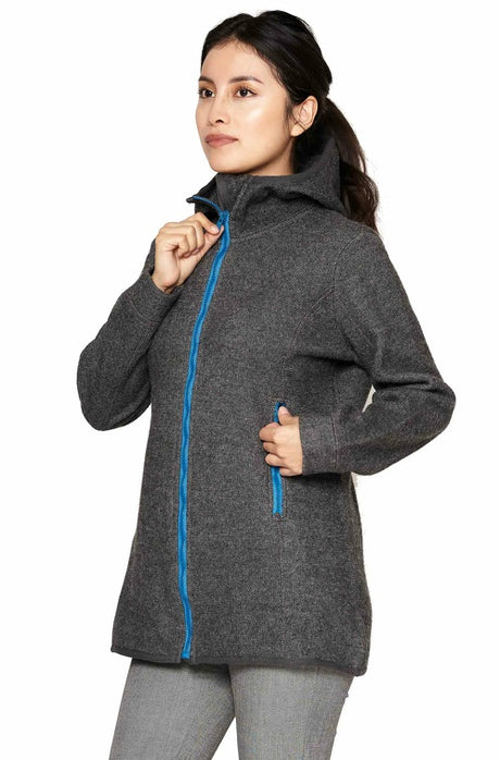 Kapuzenjacke Damen ALPACA SPORT mit 50% Alpaka