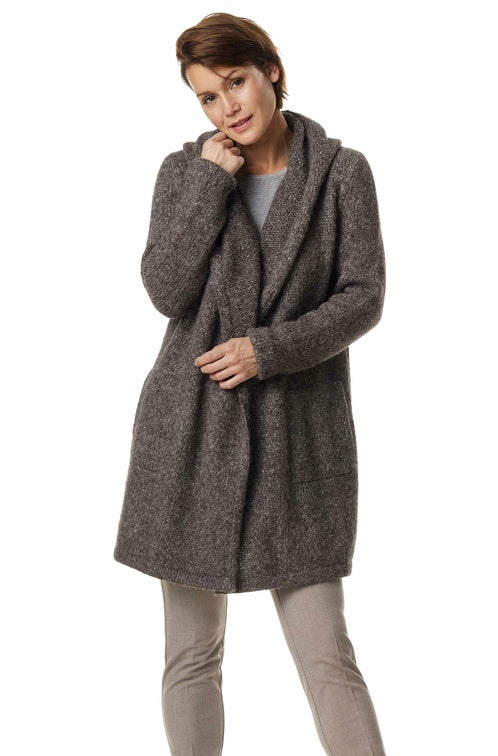 Long Cardigan ANNABELL mit Bio Baumwolle - ungefärbt