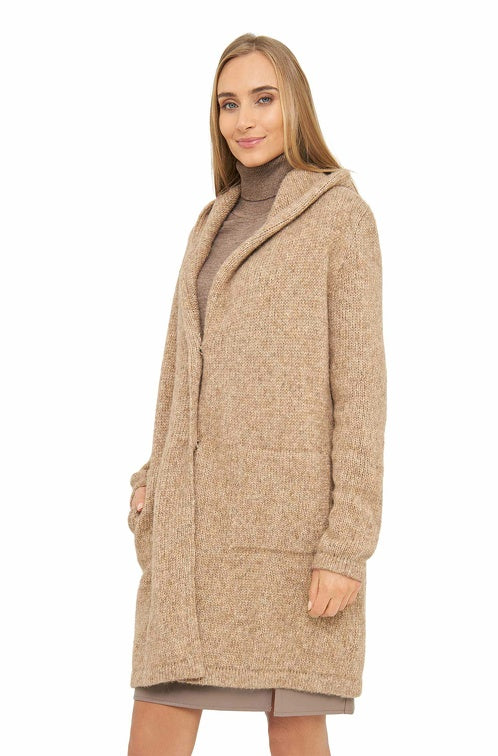 Long Cardigan ANNABELL mit Bio Baumwolle - ungefärbt von Apu Kuntur