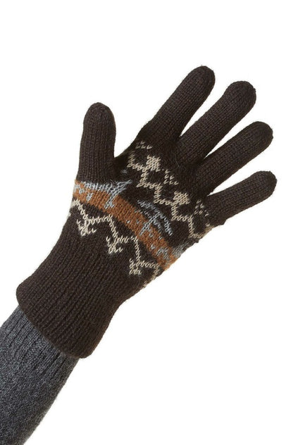 Alpaka Fingerhandschuhe NATURA - 100% Alpaka naturschwarz