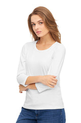T-Shirt mit 3/4 Arm aus 100% Bio-Pima-Baumwolle