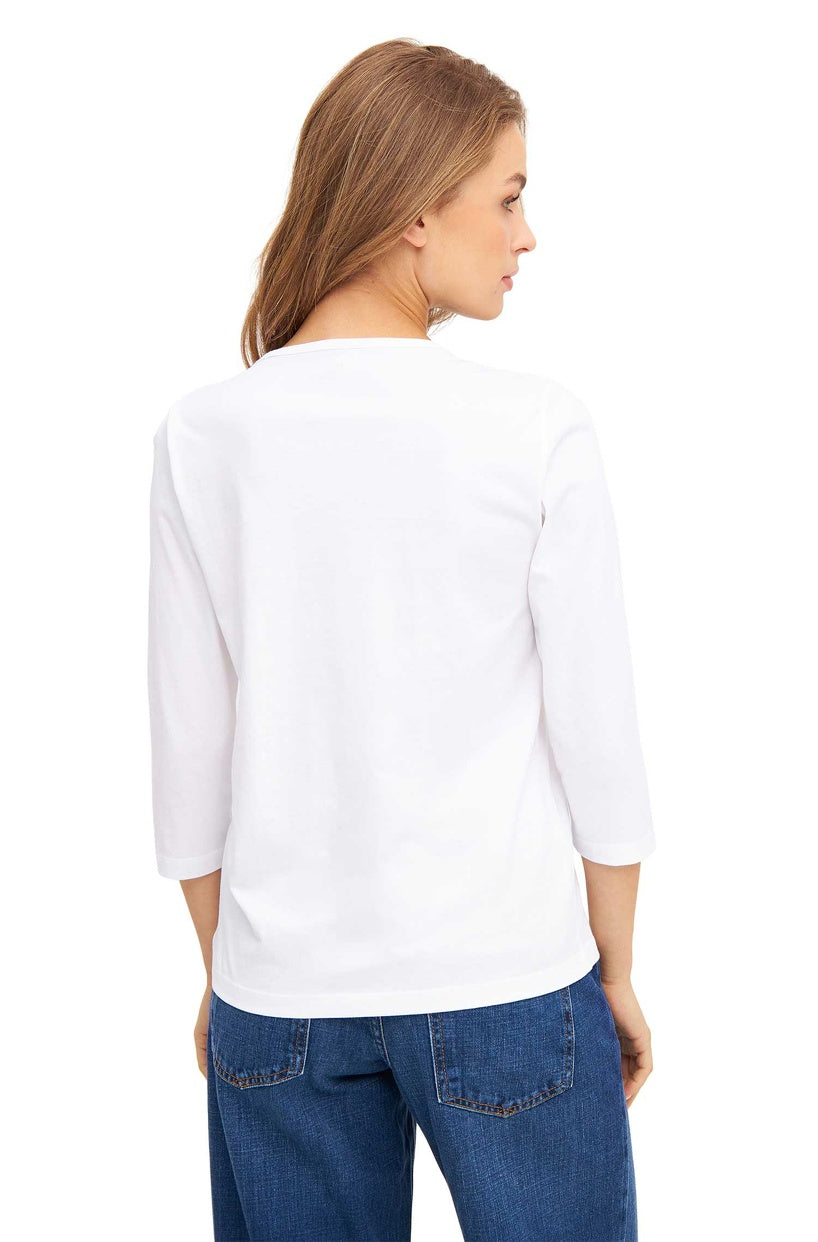 T-Shirt mit 3/4 Arm aus 100% Bio-Pima-Baumwolle