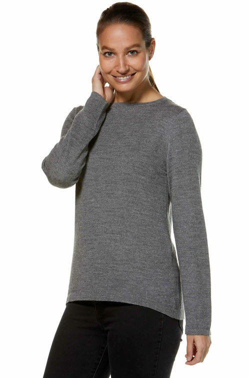 Alpaka Pullover BASIC - 100% Alpaka grau
